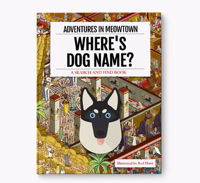Personalised Gerberian Shepsky Book: Where's Dog Name? Volume 2